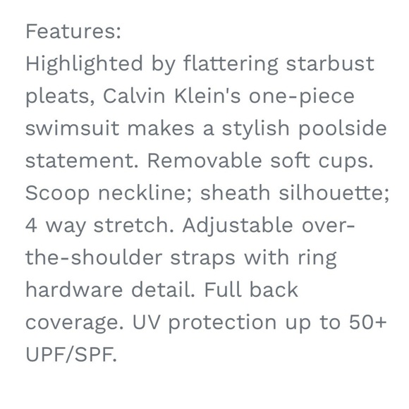 Calvin Klein Rosette Multi Island Feather Starburst One Piece Swimsuit - Picture 7 of 15